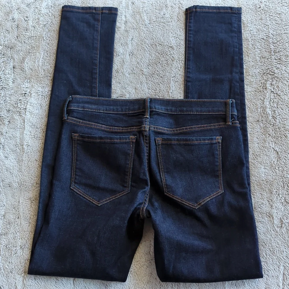 Banana Republic Dark Wash Mid Rise Skinny Blue Jeans Size 26 Waist 27.5 Inches - Picture 5 of 5